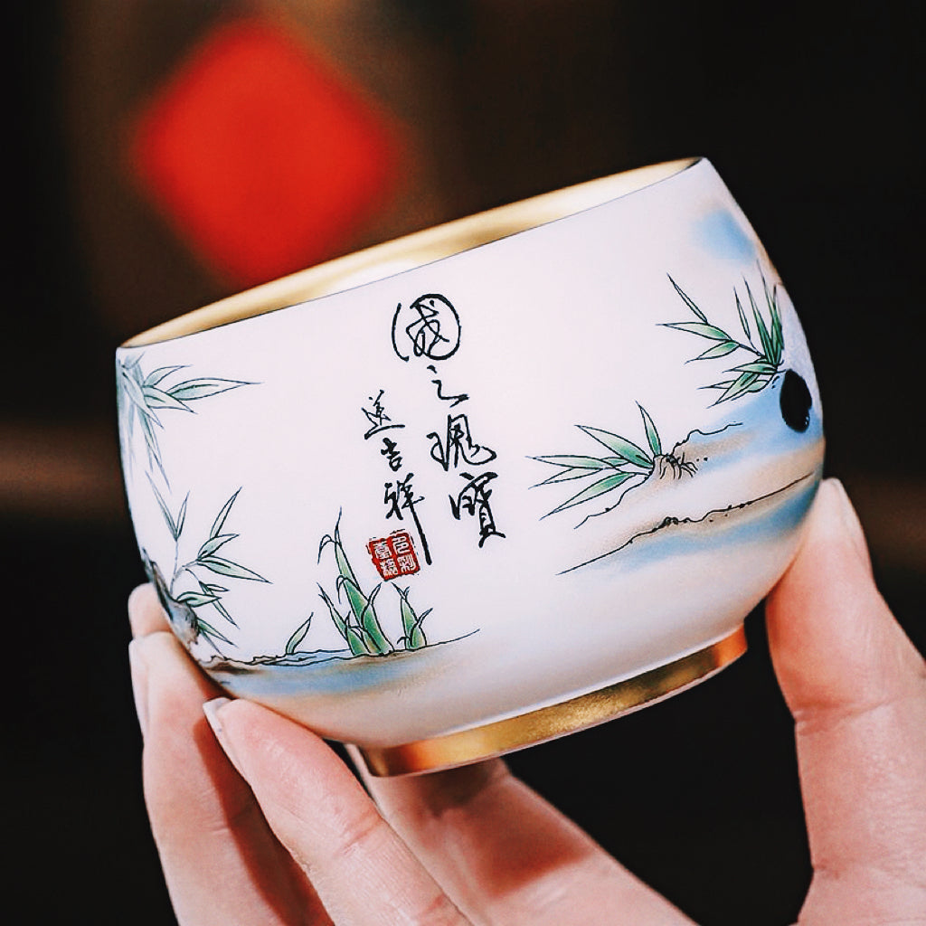 Gold-Plated Panda Cup - HeritEdge|Cultural Craft Gifts Boutique