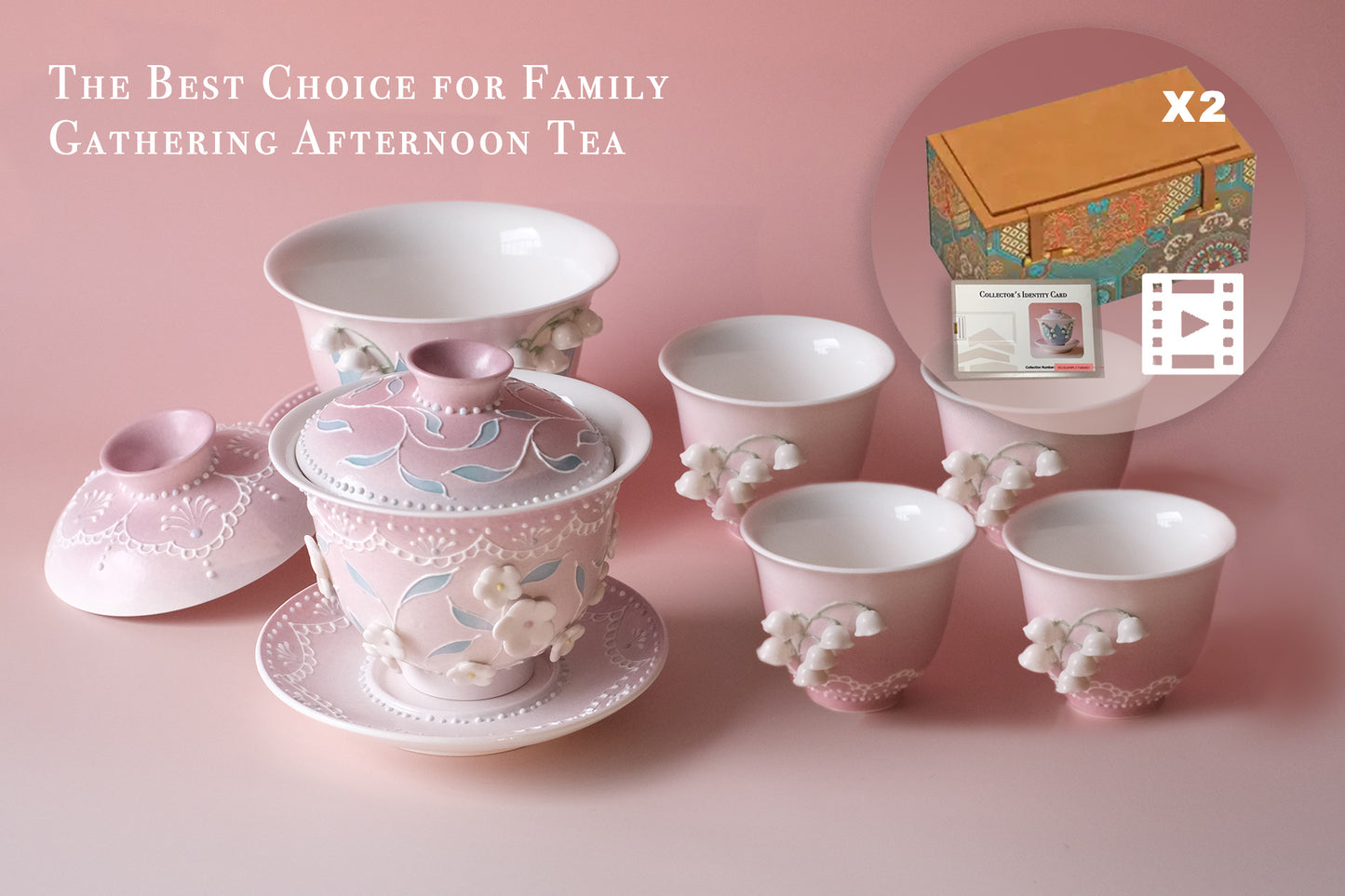 Lily of the Valley Aromatherapy Ceramic Handmade Teaware