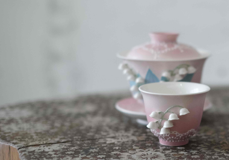 Lily of the Valley Aromatherapy Ceramic Handmade Teaware