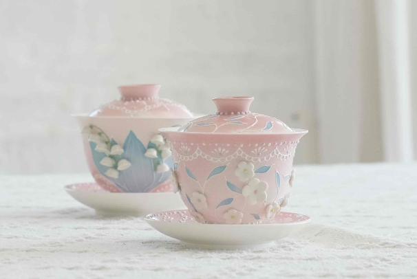 Lily of the Valley Aromatherapy Ceramic Handmade Teaware