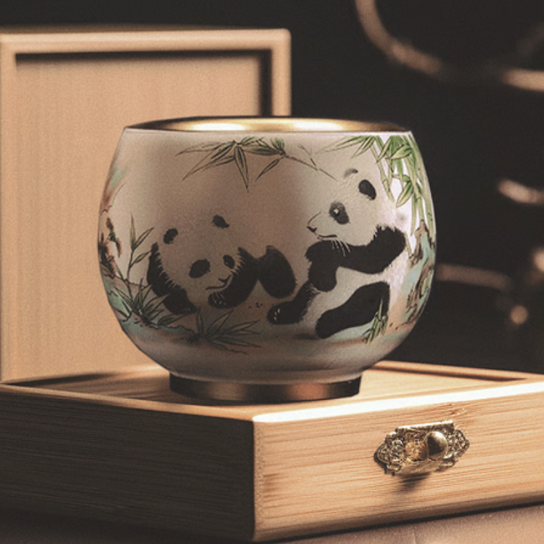 Gold-Plated Panda Cup