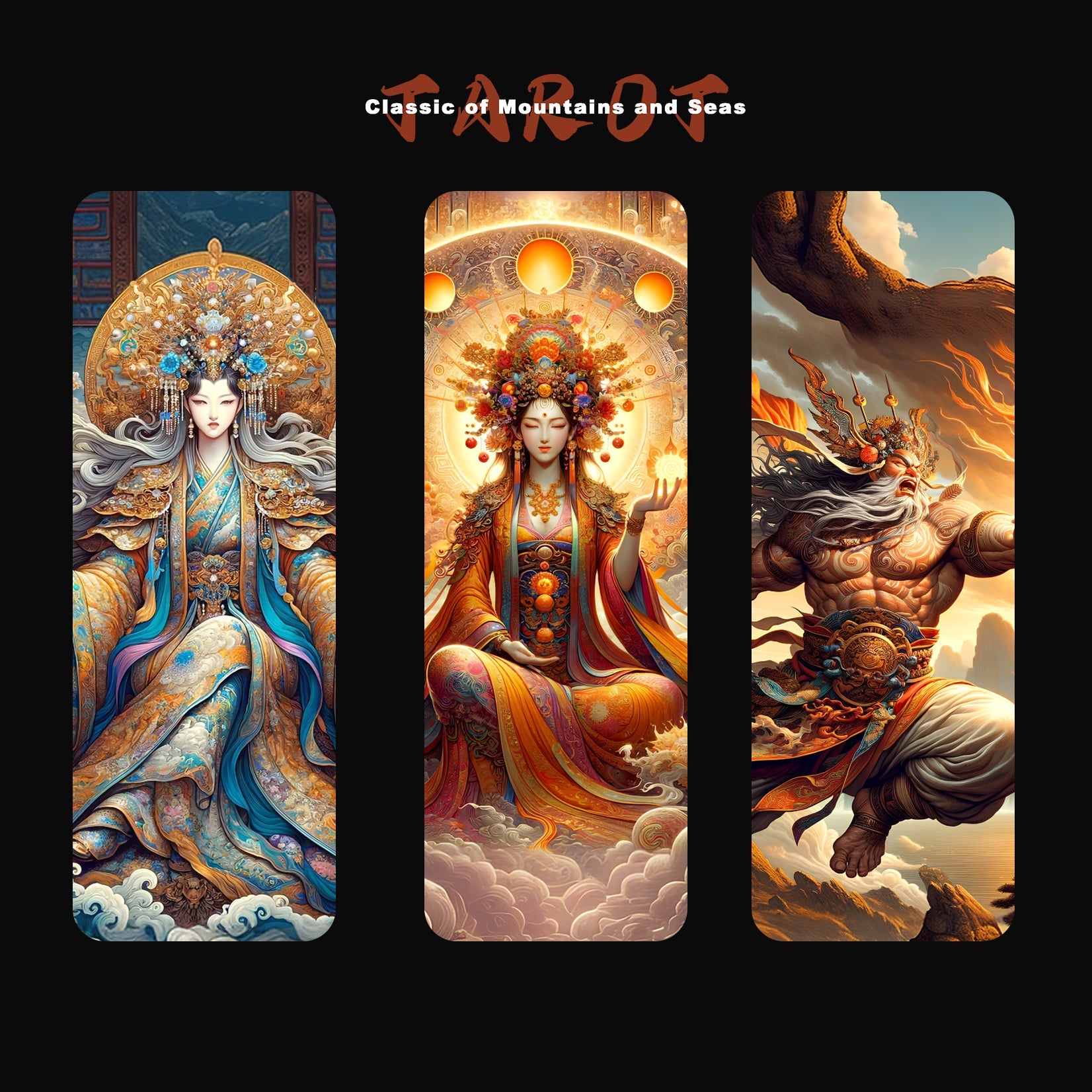 The Classic Mountains and Seas Tarot Deck inspired by Shan Hai Jing