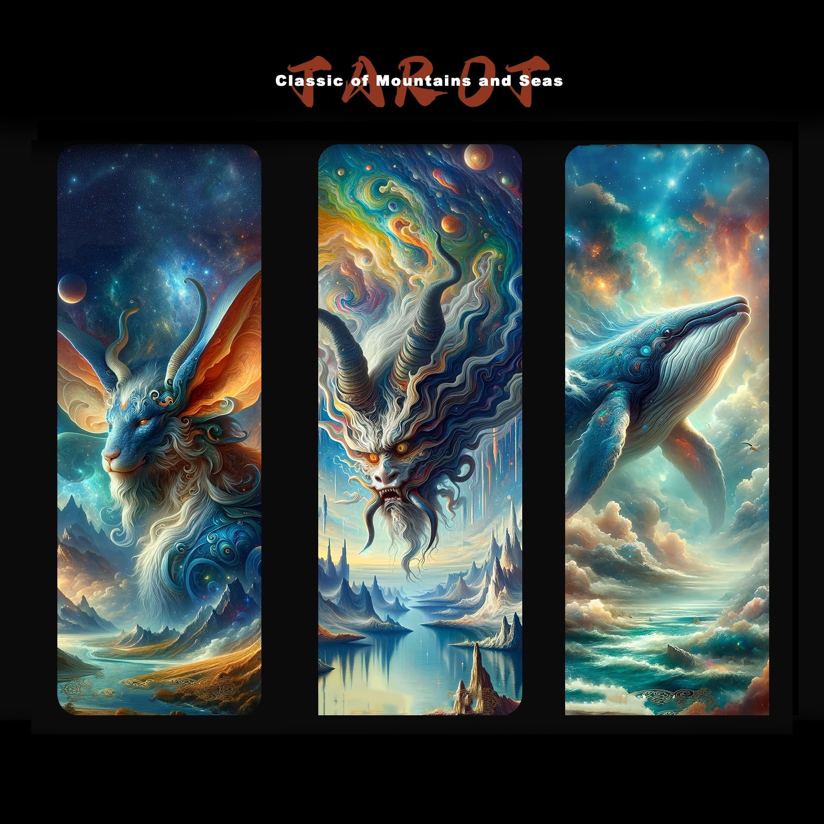 The Classic Mountains and Seas Tarot Deck inspired by Shan Hai Jing